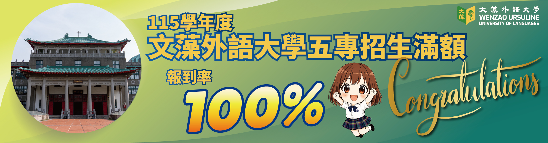 115學年度五專招生滿額